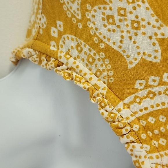 Boden Eliza Yellow Paisley Sleeveless Jersey Summer Midi Dress Size 2 - Picture 6 of 8